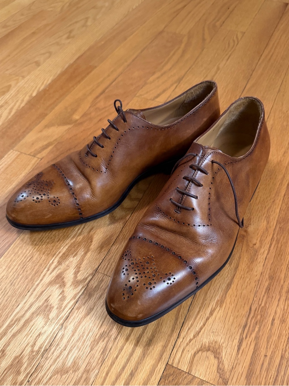 Berluti Patina Leather Oxford Shoes Men’s 12